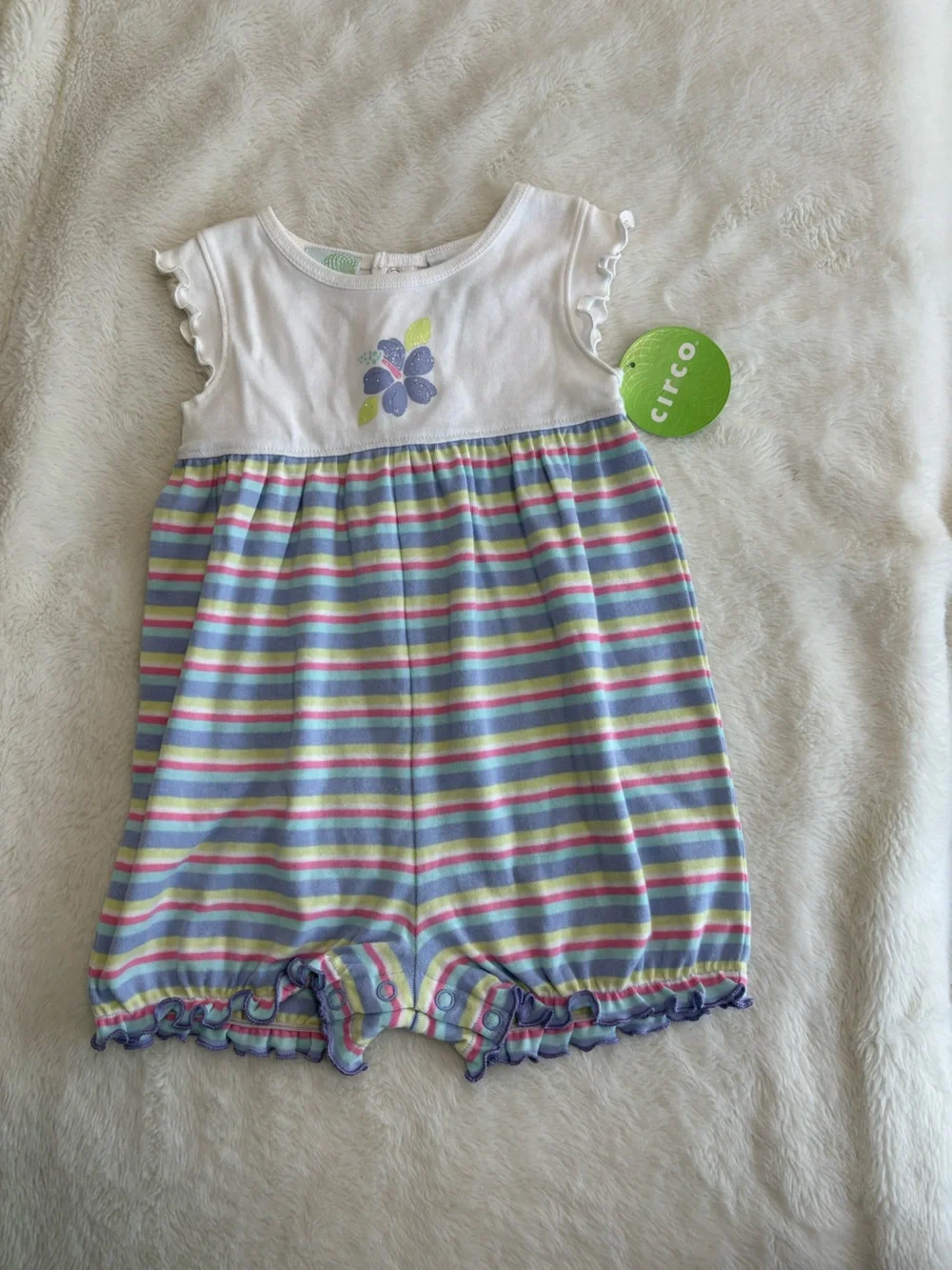 Circo Y2K vintage summer shorts romper baby girl 18 months nwt